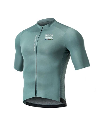 Cyklistický dres Rockbros 15120014016 ROAD TO SKY pre mužov, s krátkym rukávom, veľkosť S – šedomodrá, pánsky