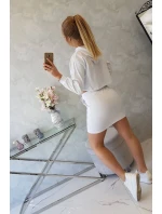 Súprava blúzky a sukne biela