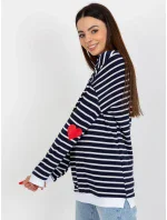 Dámska mikina LO BL LK 236.27X biela a tmavo modrá - FPrice