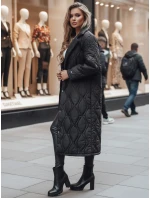 Dámsky prešívaný dlhý kabát TRENDIFY black FashionStreet TY4378z Dámsky prešívaný dlhý kabát TRENDIFY black FashionStreet TY4378z