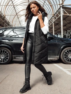 Dámska dlhá vesta LIDMAN čierna FashionStreet TY4561