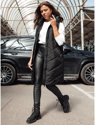 Dámska dlhá vesta LIDMAN čierna FashionStreet TY4561