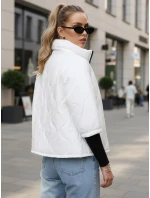 Dámska prešívaná prechodná bunda biela FashionStreet TY5544 Dámska prešívaná prechodná bunda biela FashionStreet TY5544