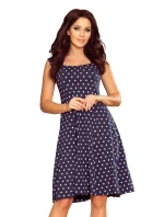 241-1 STELLA Šaty so skladaným výstrihom - BLUE DREAMS