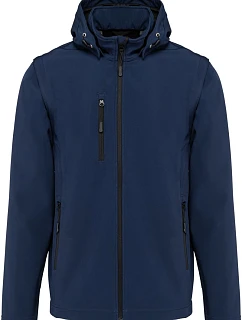 Kariban K 422 Unisex 3-vrstvová softshellová bunda s kapucňou 20.K422 tmavomodrá