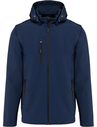 Kariban K 422 Unisex 3-vrstvová softshellová bunda s kapucňou 20.K422 tmavomodrá