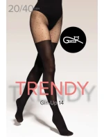 Dámske pančuchy GIRL-UP 14 Black Pattern - Gatta