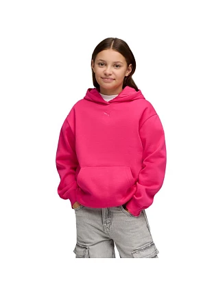 Detská mikina s kapucňou Puma ESS Centered Cat Logo Relaxed Hoodie fuchsia 692973 59