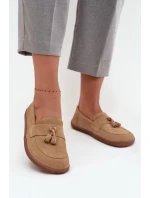 Kožené semišové barefoot mokasíny Zazoo 322 beige Kožené semišové barefoot mokasíny Zazoo 322 beige