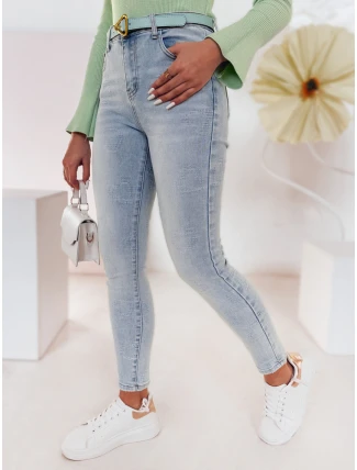 Dámske džínsové nohavice so srdiečkami JENIVIA modré FashionStreet UY2482
