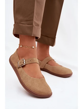 Baleríny Barefoot z přírodního semiše Zazoo 316 béžové