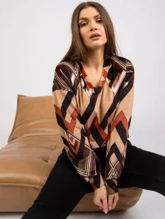 Blúzka DHJ BZ 6033 1.49P čierna a béžová