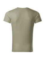 Pánske tričko Slim Fit s výstrihom do V, svetlá khaki