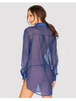 Sexy blúzka Stellya babydoll modrá - Obsessive