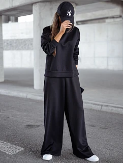 Dámska tepláková súprava „Masełko“, čierna, FashionStreet AY1210