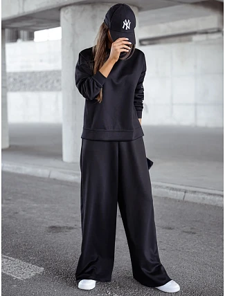 Dámska tepláková súprava „Masełko“, čierna, FashionStreet AY1210 Dámska tepláková súprava „Masełko“, čierna, FashionStreet AY1210