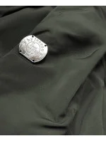 Dámska obojstranná zimná bunda army-grey (m-21508)