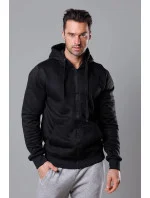 Čierna pánska rozopínacia mikina s kapucňou (68B2008-3) Čierna pánska rozopínacia mikina s kapucňou (68B2008-3)