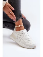 Sneakersy Damskie Z Eko Skóry Białe Vinelli