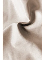 479-13 NINA elegantné šaty s obálkovým výstrihom, rukávmi a opaskom - béžové s trblietkami