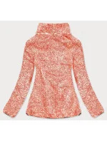 Oranžová melanžová dámska plyšová mikina (HH009-48)