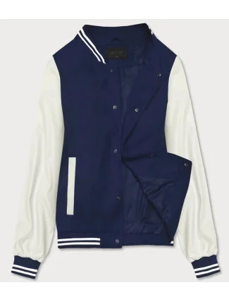 Tmavomodrá dámska baseballová bunda (16M9069-215)