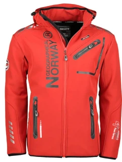 Geographical Norway Softshellová bunda Royaute 068 M WY3252H/GN/Red/Black