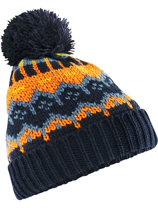 Beechfield B 528 Pletená čiapka s bambulou „Retro Ski“ 53.0528 blazing blue