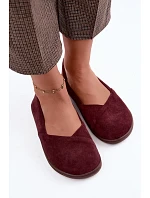 Dámske barefoot balerínky z prírodného semišu v bordovej farbe Mirelia Dámske barefoot balerínky z prírodného semišu v bordovej farbe Mirelia
