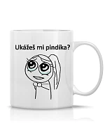 Ukážeš mi PINDICK? - klasický biely keramický hrnček 300 ml