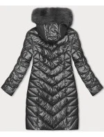 Dámska zimná prešívaná bunda J Style v grafitovej farbe (16M9100-105)