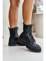 Pánske kožené členkové topánky Trapper Insulated Big Star Black