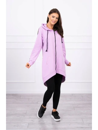 Mikina so zipsom na chrbte fialová