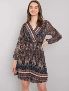 Šaty DHJ SK 10201.93P čierna a béžová