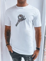 FashionStreet biele pánske tričko s potlačou RX5283