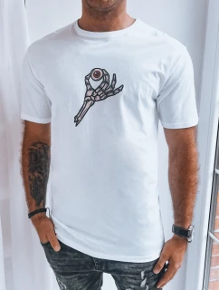 FashionStreet biele pánske tričko s potlačou RX5283