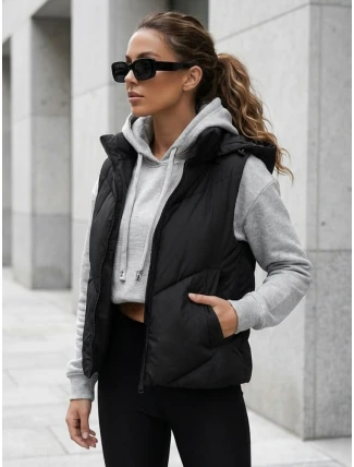 Dámska prešívaná vesta LIKEHUGS black FashionStreet TY4978