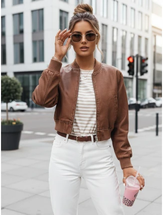 Dámska kožená bunda SANTOL camel FashionStreet TY4341 Dámska kožená bunda SANTOL camel FashionStreet TY4341