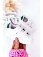 Detské tenisky so suchým zipsom bielo-zelené California Detské tenisky so suchým zipsom bielo-zelené California