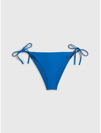 Dámske plavkové nohavičky BIKINI na zaväzovanie KW0KW01982 C4X modrá - Calvin Klein