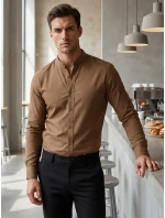 Pánska ležérna košeľa SLIM FIT so stojacím golierom FashionStreet DX2592 Pánska ležérna košeľa SLIM FIT so stojacím golierom FashionStreet DX2592