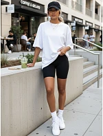 Dámske cyklistické šortky s vysokým pásom čierne FashionStreet SY0573