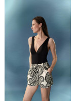 Dámske plážové šortky MyWear SHORTS 01 pt - WHITE - čiernobiele M015 - TRIUMPH