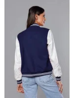 Tmavomodrá dámska bunda typu bomber (16M9067-215)