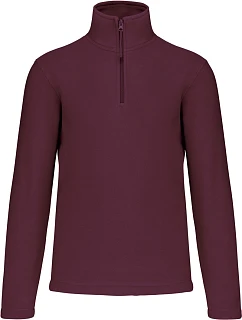 Kariban K 912 Mikina z mikrofleecu so zipsom na 1/4 dĺžky „Enzo“ 20.K912 wine