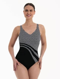 Štýl Dirban Care Jednodielne plavky 6317 čiernobiele - Anita Care