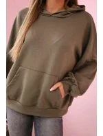 Mikina s kapucňou butter khaki