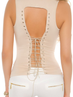 Sexy KouCla top with lacing on back