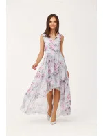 Večerné šaty SUK0401 ružovo-zelené - Roco Fashion Večerné šaty SUK0401 ružovo-zelené - Roco Fashion