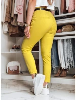 Dámske nohavice chinos s opaskom LINESKA horčicová FashionStreet UY2579